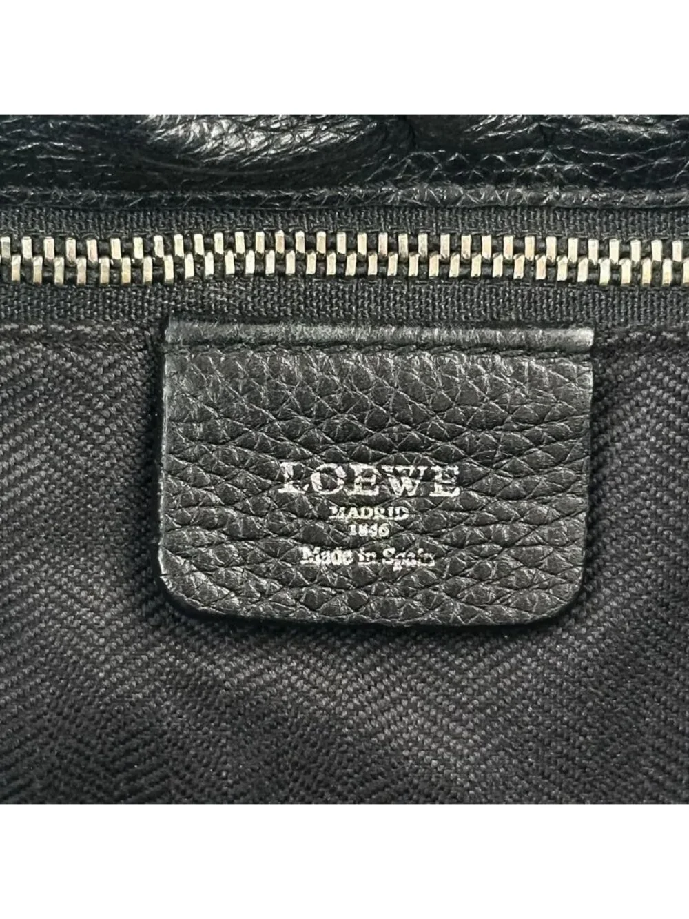 Loewe Flamenco Studs Leather Shoulder Bag Black